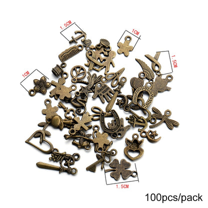 30-100Pcs Mixed Styles Pendants