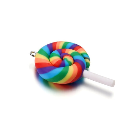 Pendentif mignon en argile polymère guimauve couleur bonbon, 10 pièces