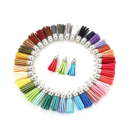 20pcs 38mm Tassel Vintage Leather Pendants