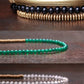 Stone and Metallic Copper Beads Multi-Row Bracelet