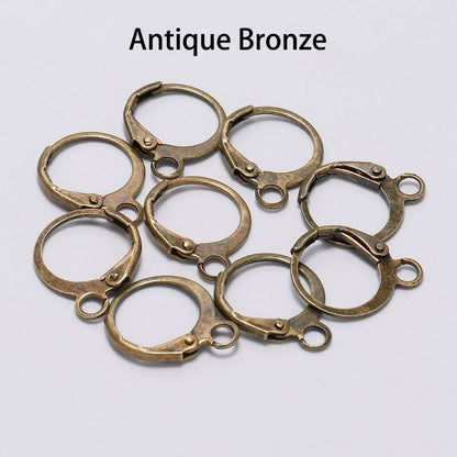 14x12mm French Lever Earring Hooks, 20pcs