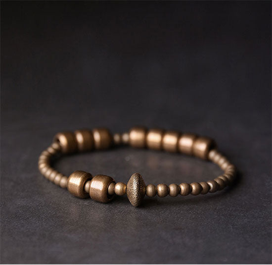 Minimalist Rugged Copper Stretch Bracelet