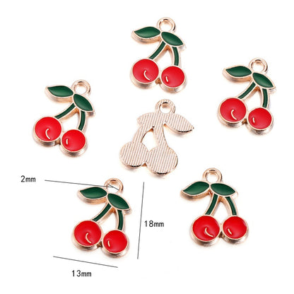 Small Fruit Shape Pendants, 10pcs