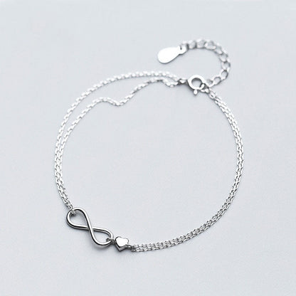 Bracelet d'amour infini avec fermoir mousqueton