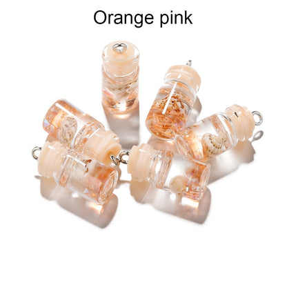 Conch Shell Ocean Drift Bottle Pendants, 10pcs