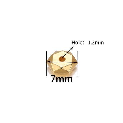 200 perles polygonales plates en plastique CCB.