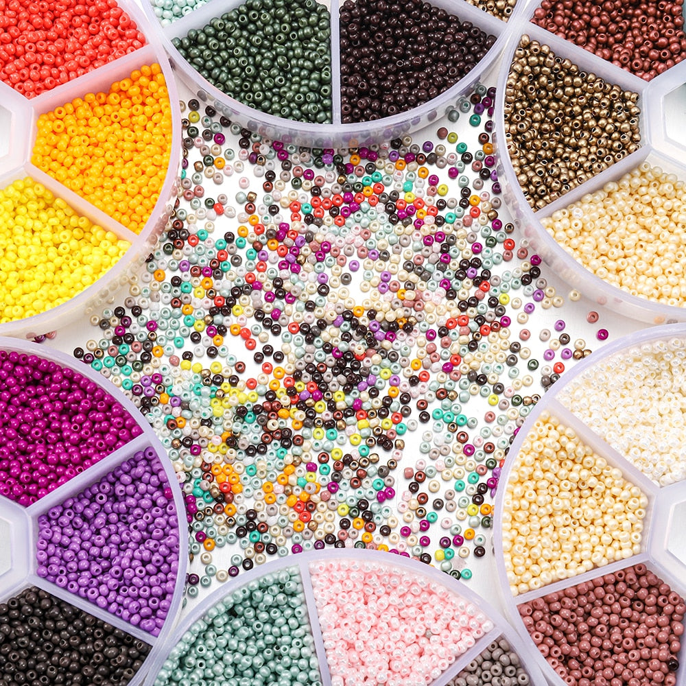 2mm Glass Seed Beads Set, 4800pcs