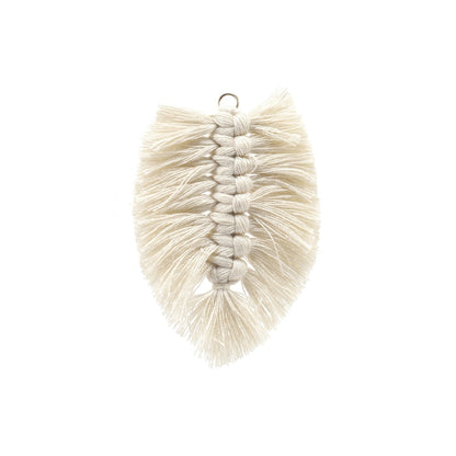 Braided Tassels Leaves Shape Pendant, 2-6 Pcs