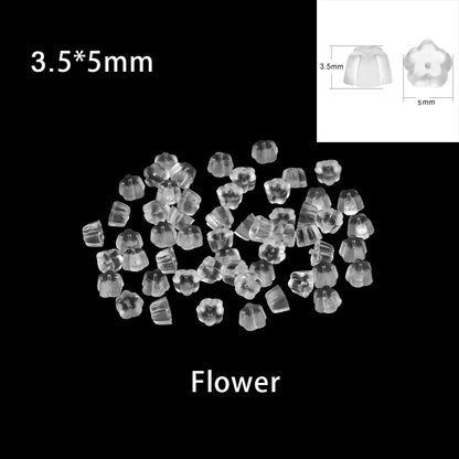 Verschiedene Formen von Silikonkautschuk-Ohrringverschlüssen, 200 Stück