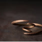Bracelet manchette réglable en cuivre massif rustique simple pour la chance