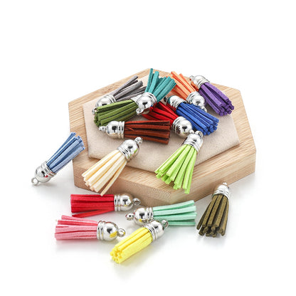 20pcs 38mm Tassel Vintage Leather Pendants