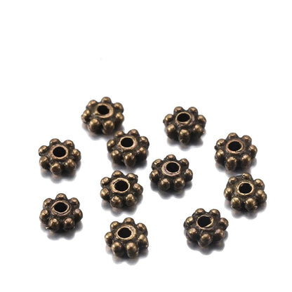 Antique Flat Round Spacer Beads, 200pcs