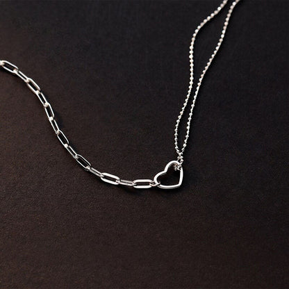 Asymmetric Hearts Fashion Pendant Necklace