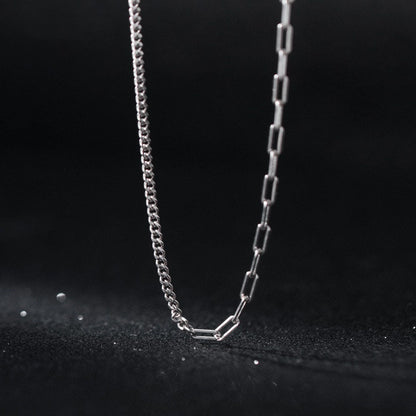 Collier de chaîne de mode asymétrique