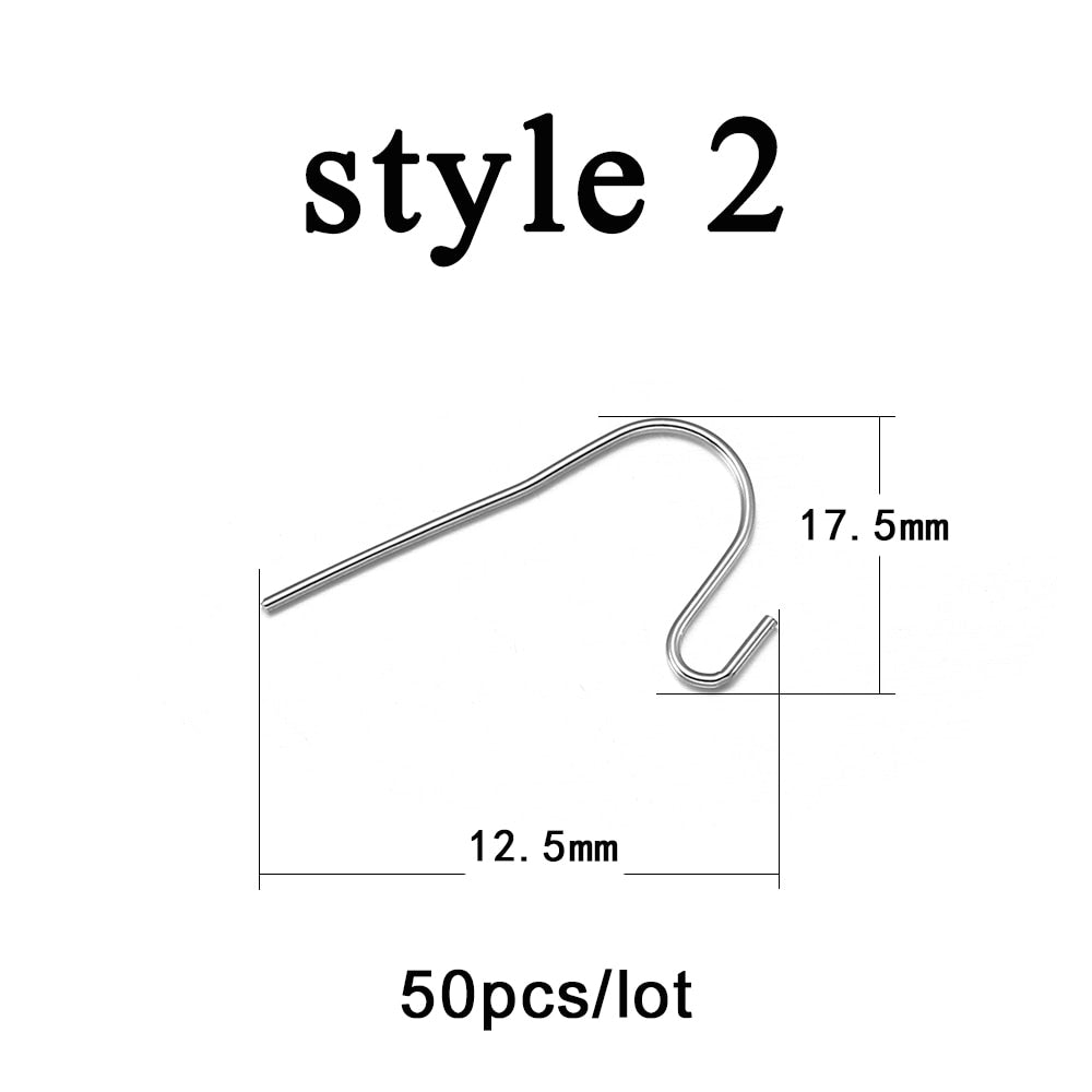 Hypoallergene Edelstahl-Ohrringhaken, 20–50 Stück