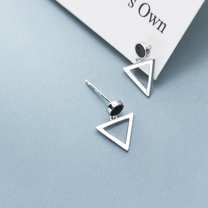 Geometric Triangle Dangle Earring