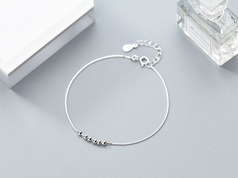 Simple Charm Beads Chain Bracelet