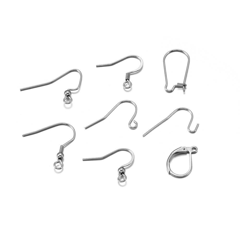 Hypoallergenic Stainless Steel Ear Hooks, 20-50Pcs