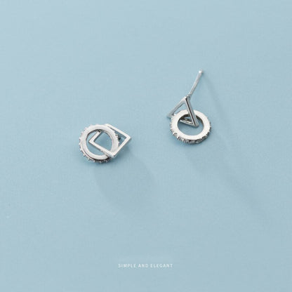 Square Triangle Asymmetry Drop Earring