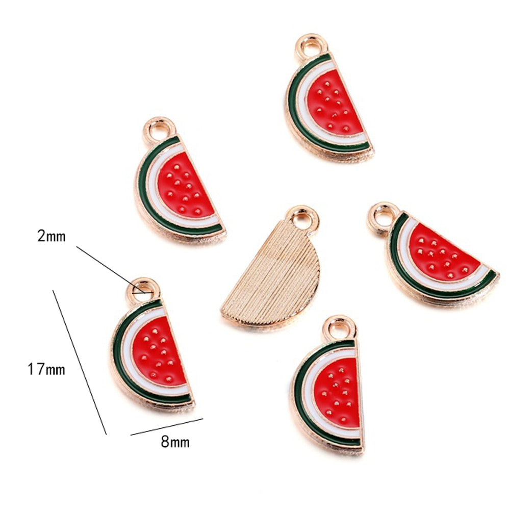 Small Fruit Shape Pendants, 10pcs