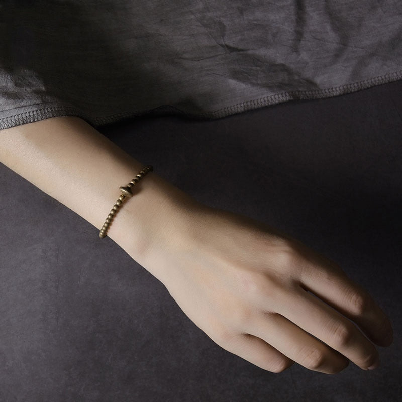 Bracelet extensible minimaliste en cuivre robuste