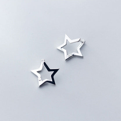 Minimalism Irregular Star Hoop Earring