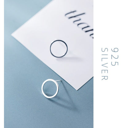 Simple Geometric Round Stud Earring