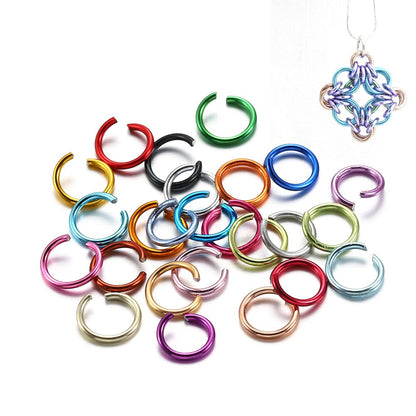 300pcs 6-10mm Aluminum Soft Open Loop Jump Rings