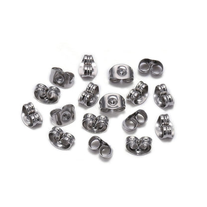 Thicken Stainless Steel Earring Base 6mm-14mm, 10-100pcs