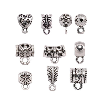 Antique Silver Clip Bail Connector Beads, 20pcs/lot