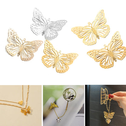 Butterfly Filigree Wraps Pendant Charms, 20-30Pcs