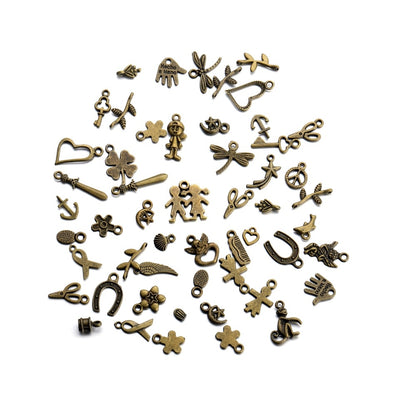 30-100Pcs Mixed Styles Pendants