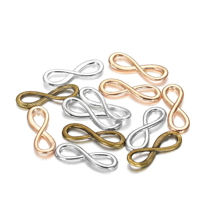 30Pcs 8x23mm Tibetan Infinity Link Symbol Pendants