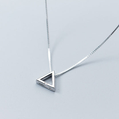 Geometric Triangle Mini Pendant Necklace