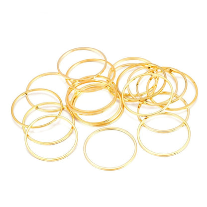 8-40mm Brass Closed Ring Earring Wires Hoops, 20-50pcs