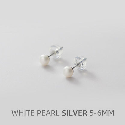 Multi-Color Natural Pearl Stud Earring