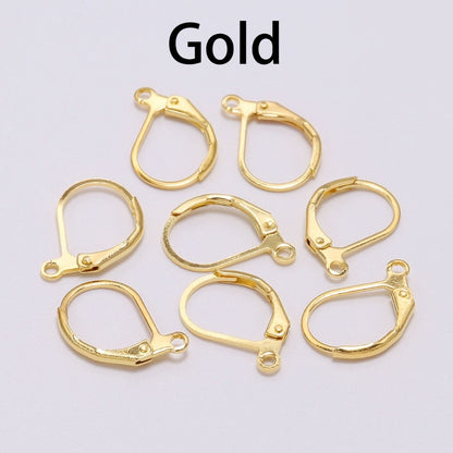 Gold French Lever Hooks, 10mm