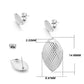 Stainless Steel Geometric Base Earring Stud, 10pcs