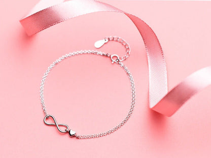 Lobster Clasp Infinite Love Bracelet