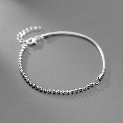 Asymmetry Snake Chain Bead Bracelet