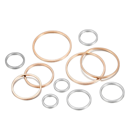 8–40 mm Messing-Ohrringe mit geschlossenem Ring, 20–50 Stück