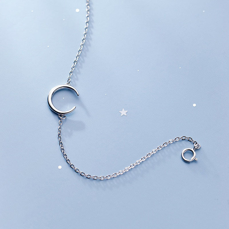 Minimalist Moon Link Chain Bracelet