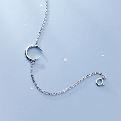 Minimalist Moon Link Chain Bracelet