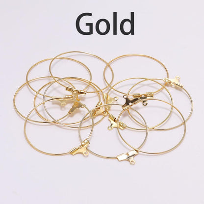 25-40mm Hanging Big Circle Ear Hoops, 30pcs