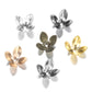 15 x 8 mm vergoldete Perlenkappen mit vier Blättern, 50 Stück