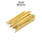 15-40mm Gold Stripe Double Cylinder Bar Earrings, 100Pcs