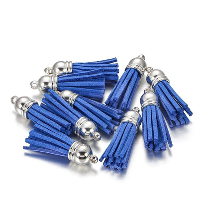 60pcs 38mm Tassel Vintage Leather Pendants