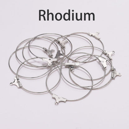 25-40mm Hanging Big Circle Ear Hoops, 30pcs