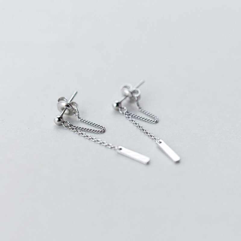 Silver Fashion Geometric Stud Earrings