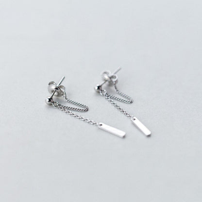 Boucles d'oreilles géométriques à la mode en argent